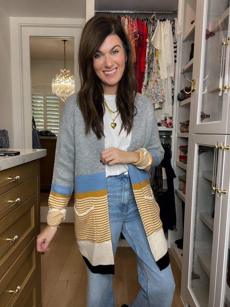 The Breezy Stripe Cardigan