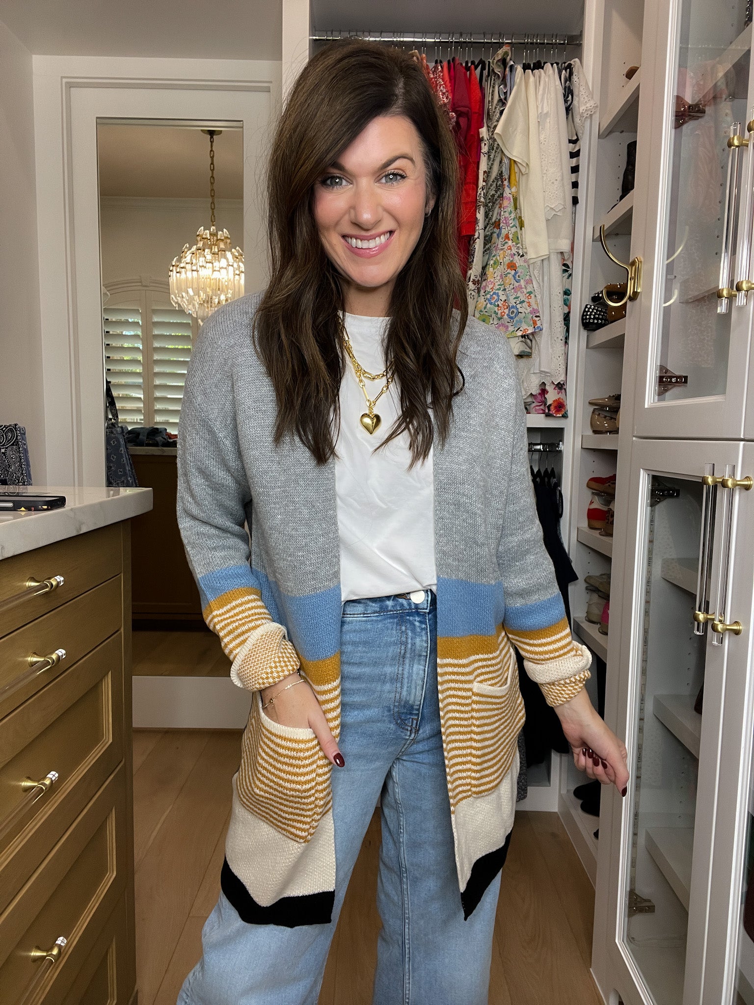 The Breezy Stripe Cardigan