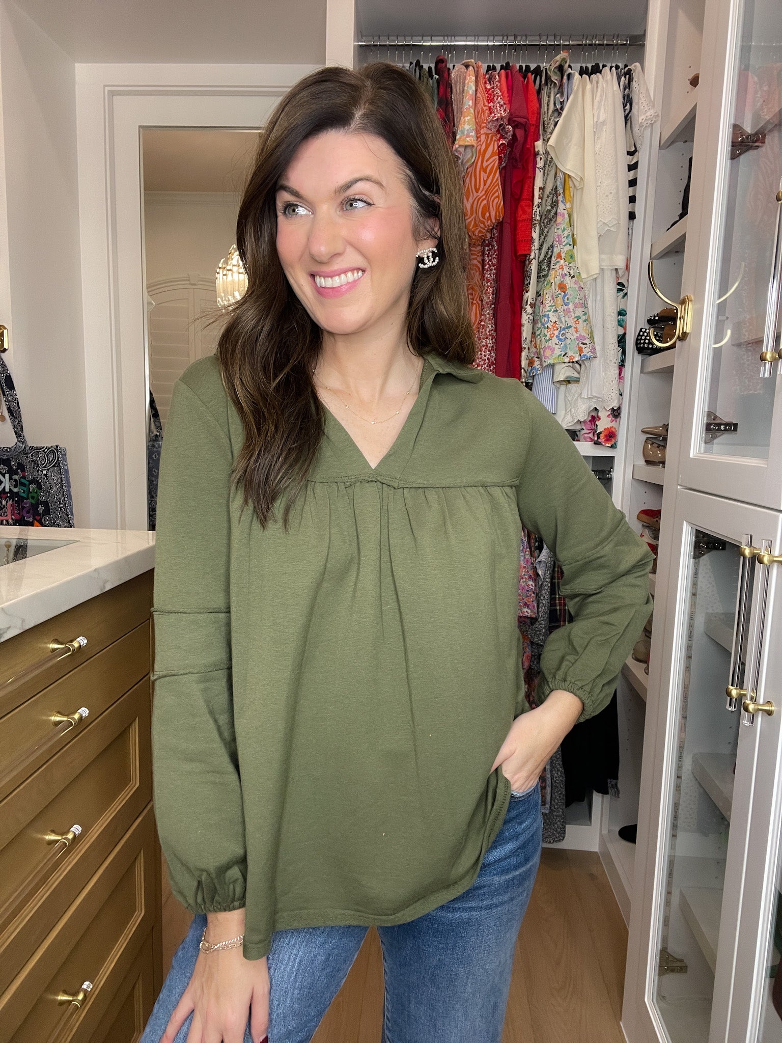 Everyday Ease Top in Olive