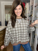 Comfy Cottage Houndstooth Pullover