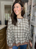 Comfy Cottage Houndstooth Pullover