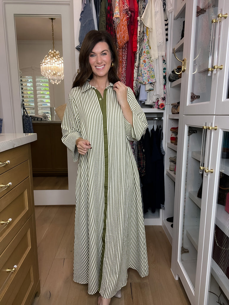 Saturday Market Striped Maxi Dress