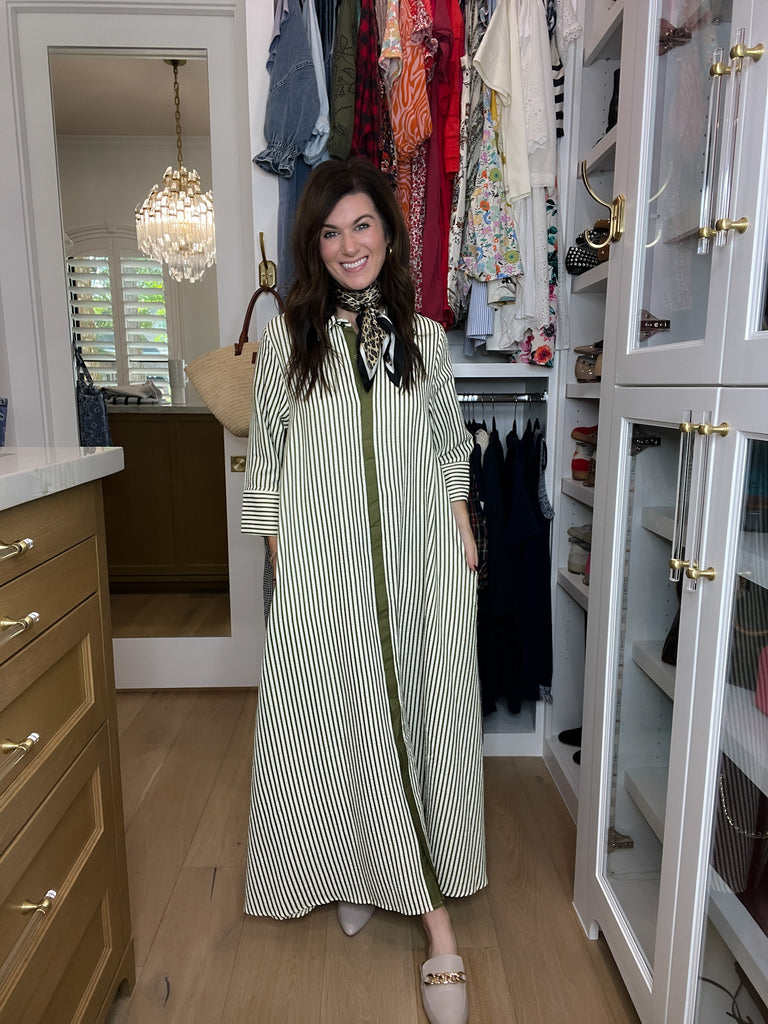 Saturday Market Striped Maxi Dress