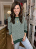 Cozy Lineup Sweater in Green