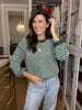 Cozy Lineup Sweater in Green