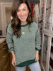 Cozy Lineup Sweater in Green