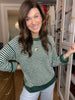 Cozy Lineup Sweater in Green