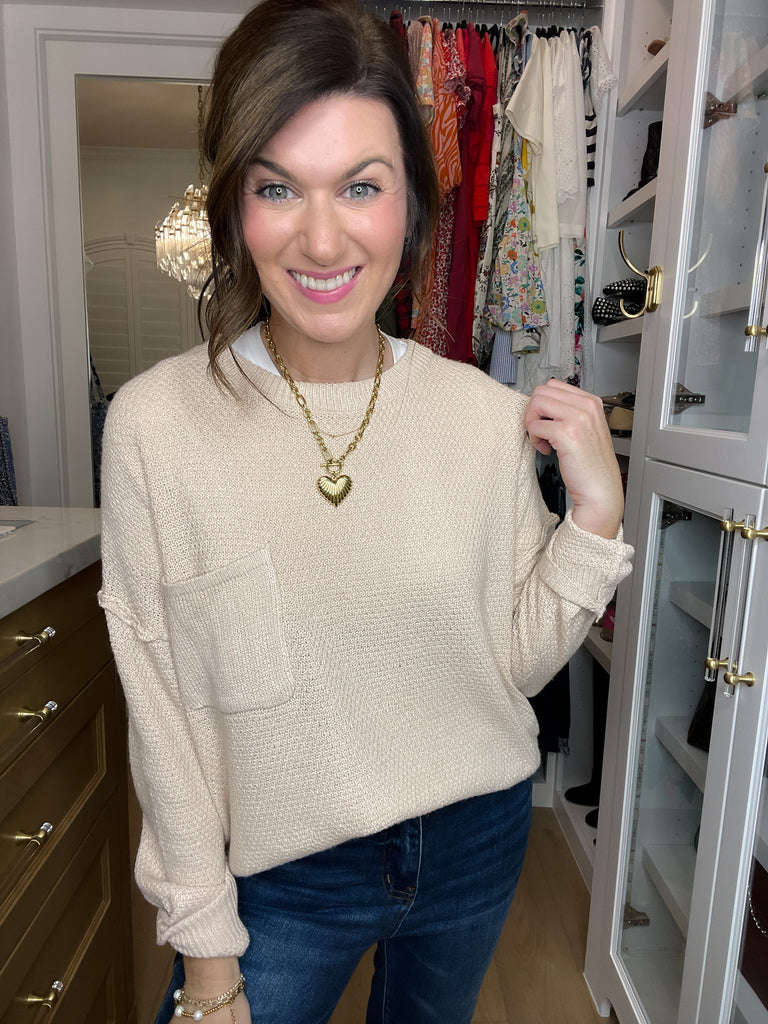 Pocket Perfect Sweater in Cream