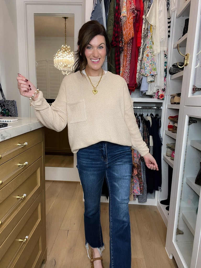 Pocket Perfect Sweater in Cream