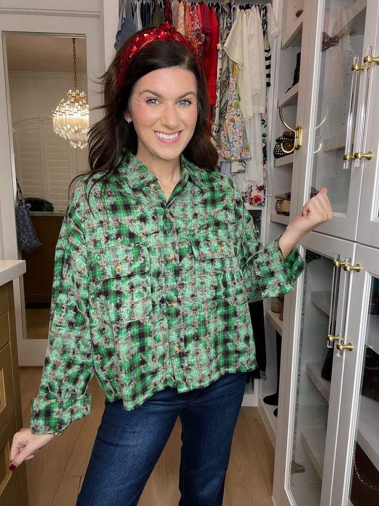 Evergreen Ease Bleached Button Down