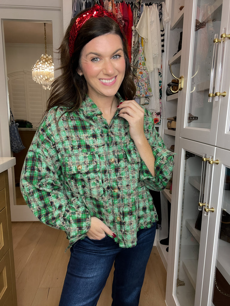 Evergreen Ease Bleached Button Down