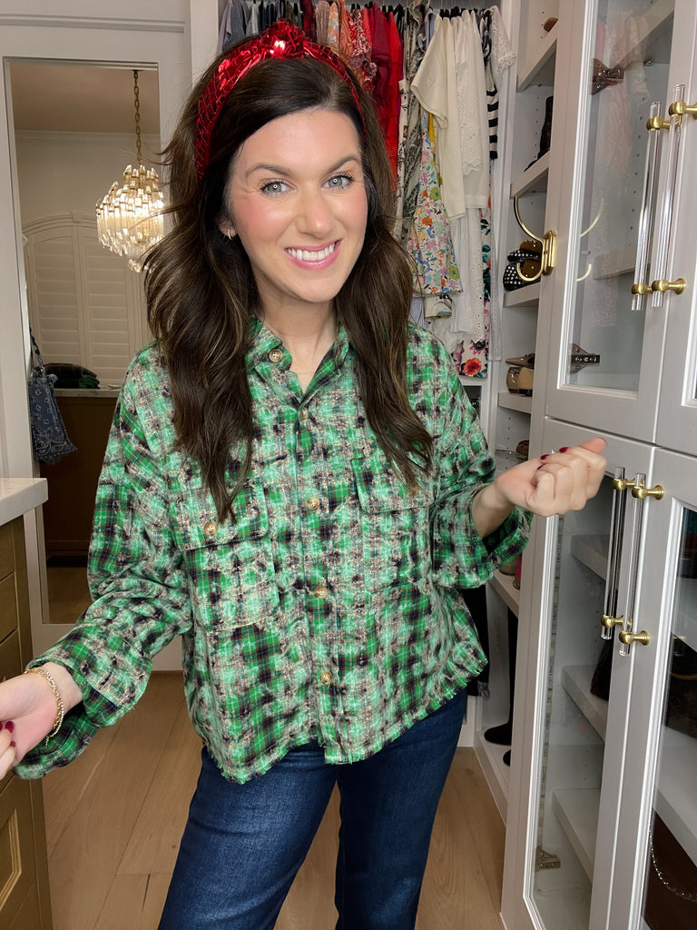 Evergreen Ease Bleached Button Down