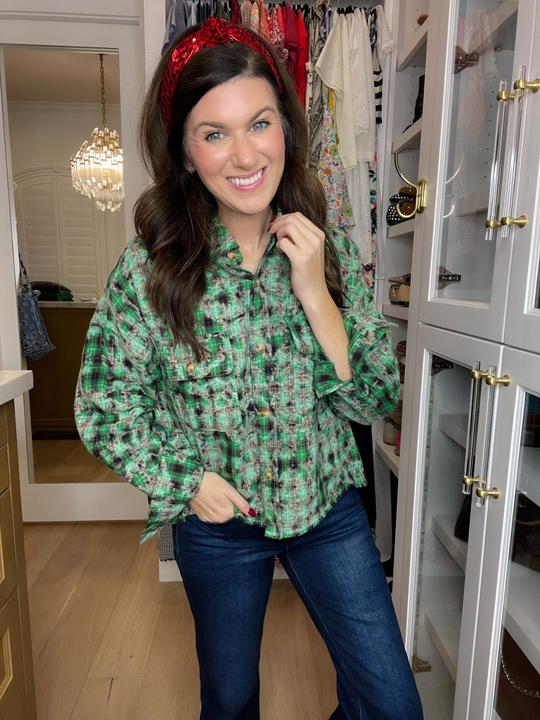 Evergreen Ease Bleached Button Down