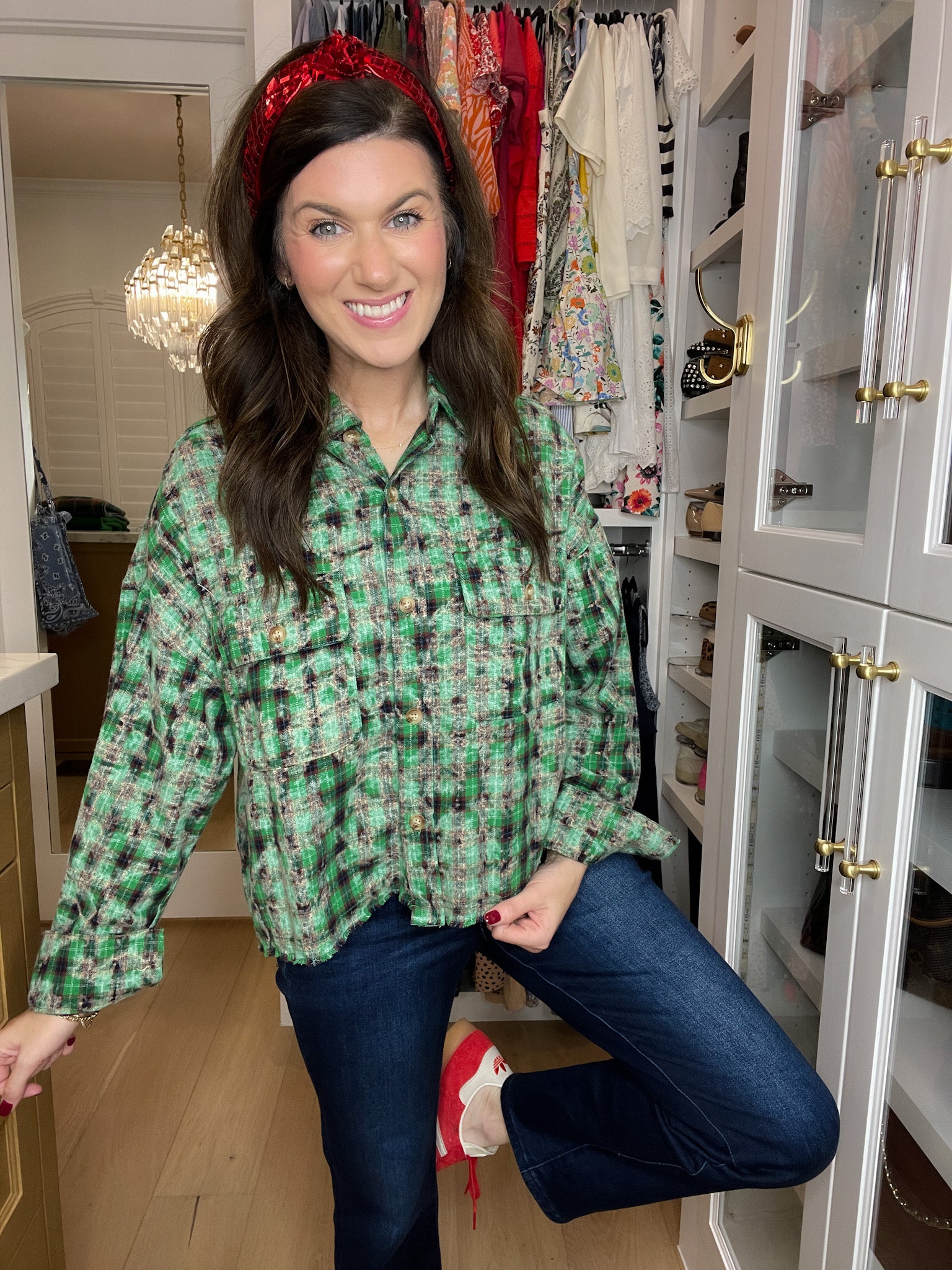 Evergreen Ease Bleached Button Down