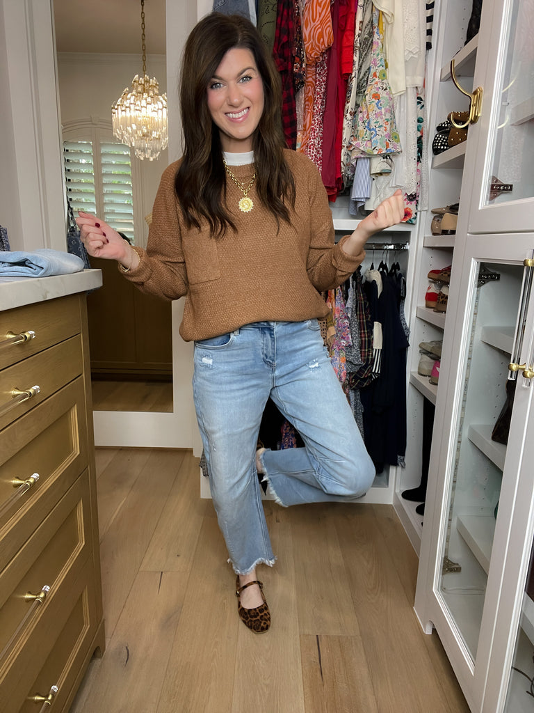 Risen Reese Mid Rise Barrel Jeans