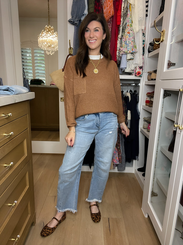 Risen Reese Mid Rise Barrel Jeans