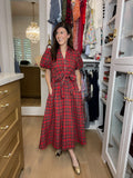 Maeve Plaid Midi Dress