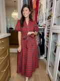 Maeve Plaid Midi Dress
