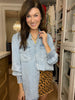 Always Grateful Denim Button Down
