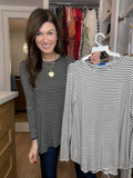 DOORBUSTER! Sure Thing Striped Tunics in Black or White *Final Sale*