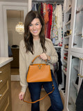 DOORBUSTER! Victoria Top Handle Bag in Tan *Final Sale*