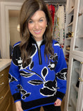 Sugarlips Carrey Floral Zip Up Sweater