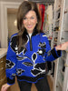 Sugarlips Carrey Floral Zip Up Sweater
