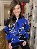 Sugarlips Carrey Floral Zip Up Sweater