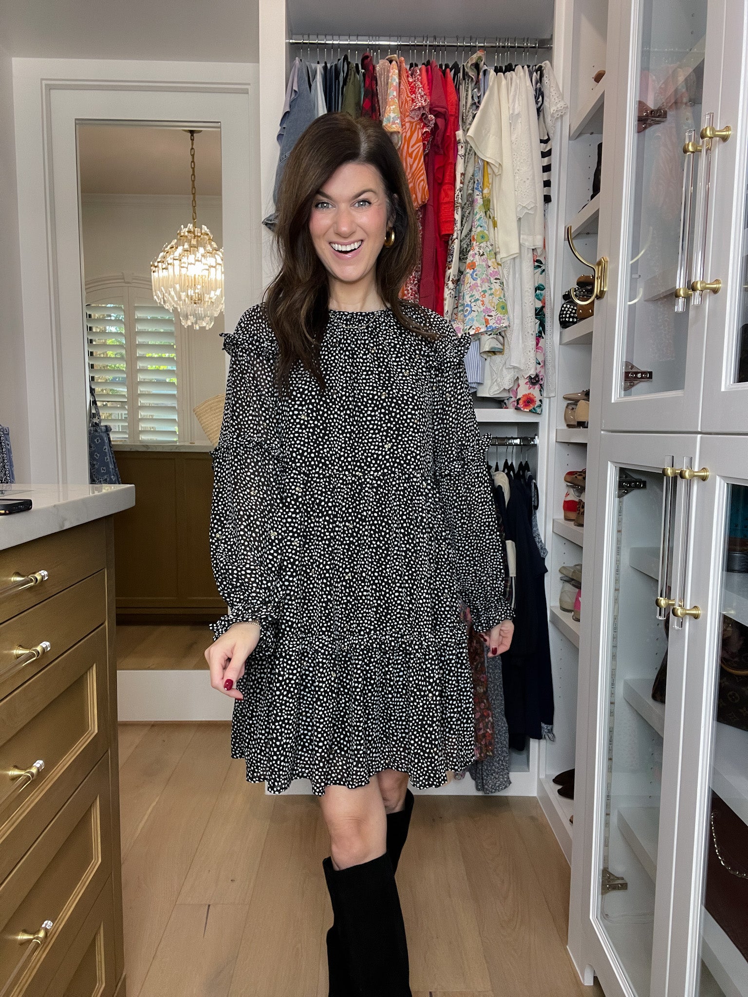 Sweetly Speckled Tiered Dress