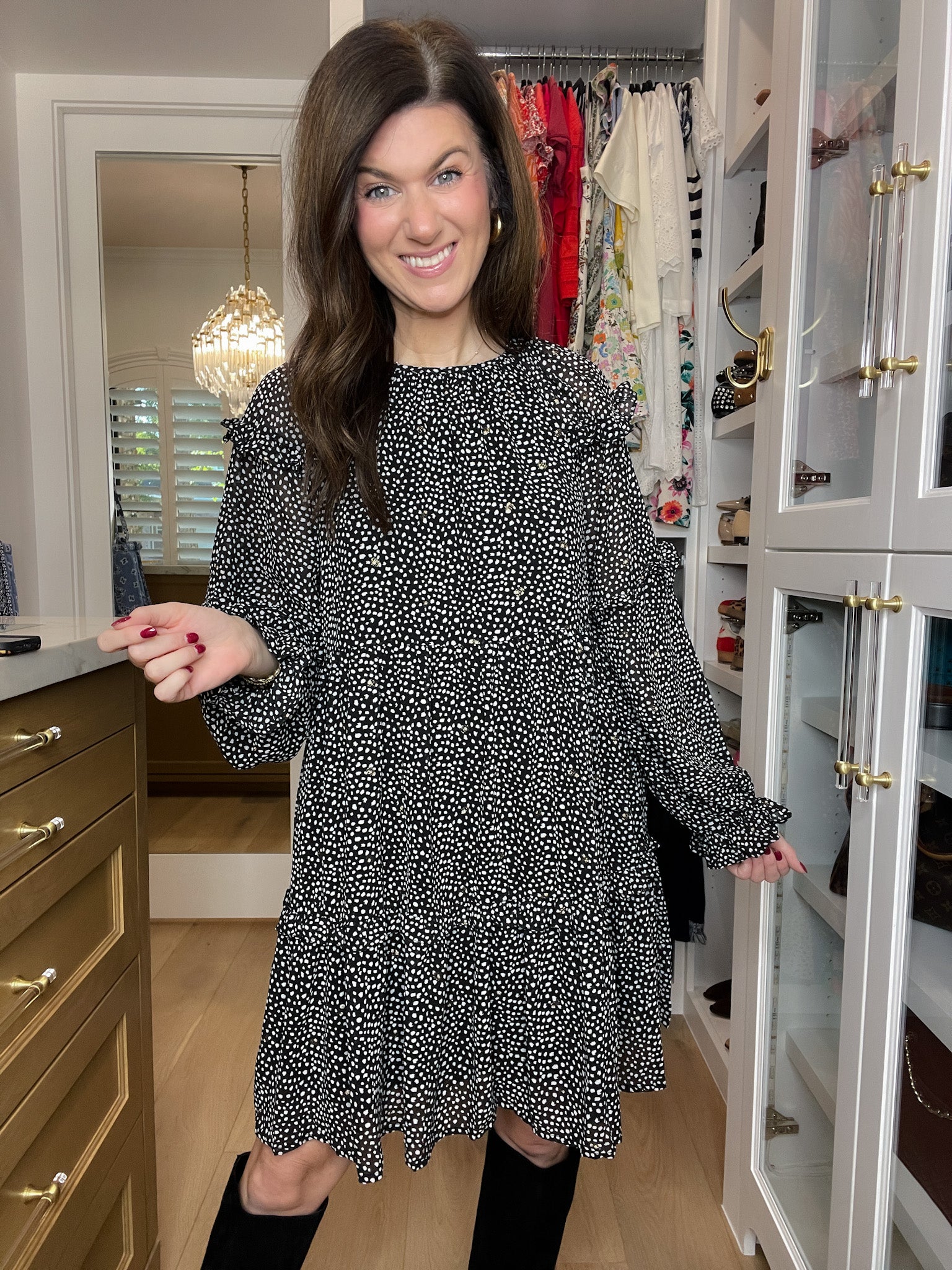 Sweetly Speckled Tiered Dress