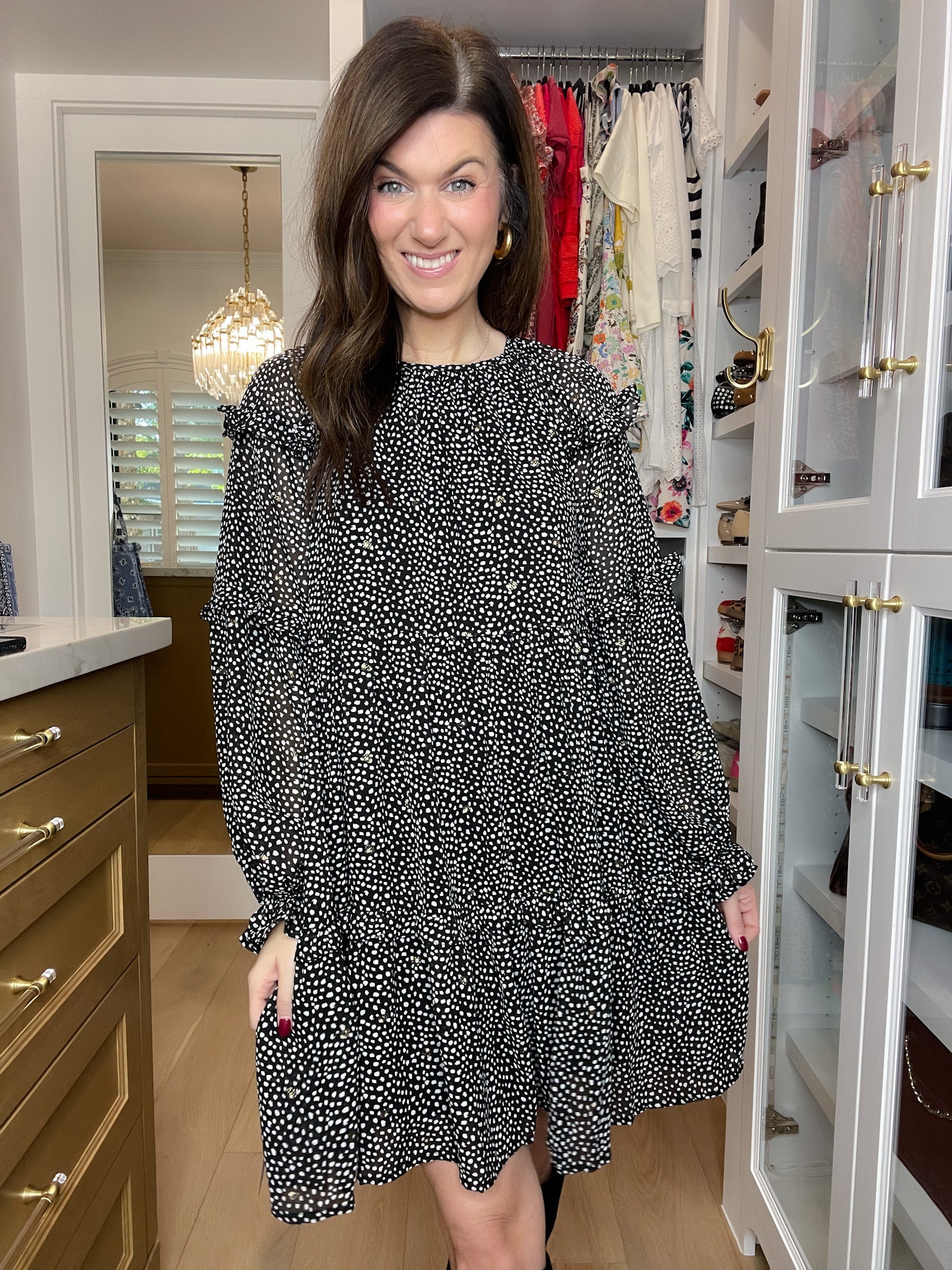 Sweetly Speckled Tiered Dress