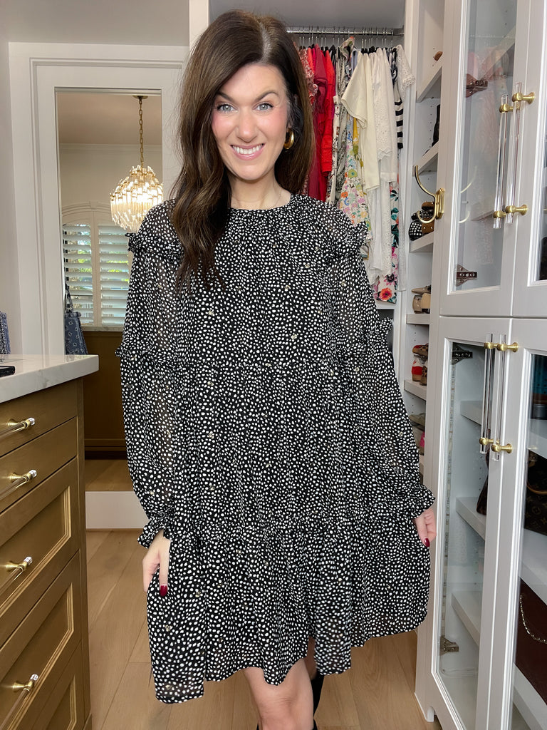 Sweetly Speckled Tiered Dress