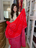 Pink/Red Reversible Smiley Blanket *Final Sale*