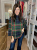 Tartan Cheer Mock Neck Sweater