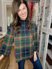 Tartan Cheer Mock Neck Sweater