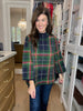 Tartan Cheer Mock Neck Sweater