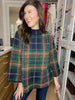 Tartan Cheer Mock Neck Sweater