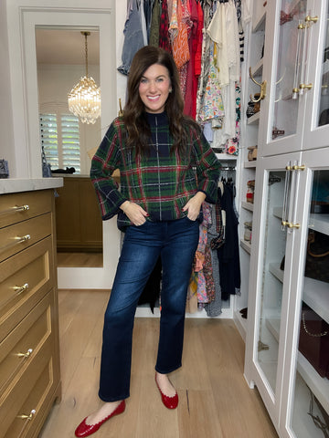 Risen Jones Cropped Wide Leg Jeans in Black