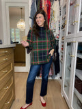 Tartan Cheer Mock Neck Sweater