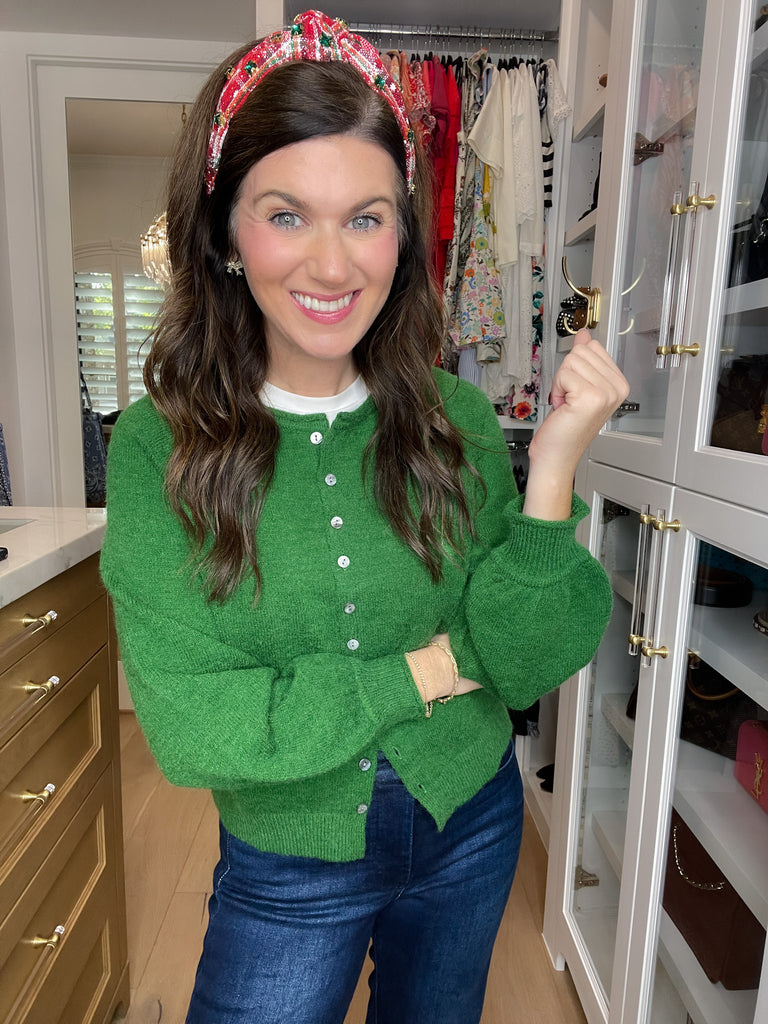 Holly Jolly Red and White Plaid Headband *Final Sale*