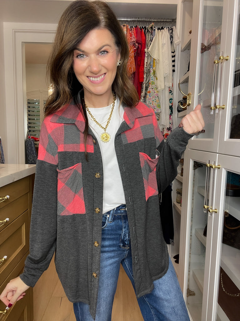 SALE! On the Way Plaid Shacket *Final Sale*