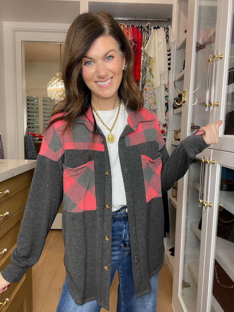 SALE! On the Way Plaid Shacket *Final Sale*