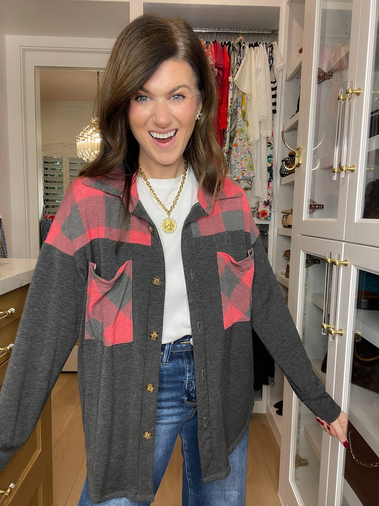 SALE! On the Way Plaid Shacket *Final Sale*