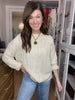 Chalet Charm Distressed Cable Knit Sweater