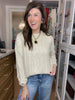 Chalet Charm Distressed Cable Knit Sweater