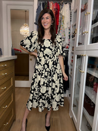 Classic Petals Midi Dress