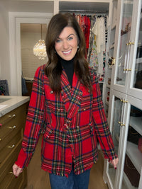 London Lane Plaid Blazer
