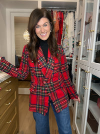 London Lane Plaid Blazer