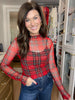 Plaid Daydream Mesh Top