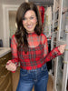 Plaid Daydream Mesh Top